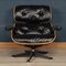 Black Leather Lounge Chair from Mobilier International, 1980s 2