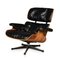 Black Leather Lounge Chair from Mobilier International, 1980s, Image 1