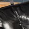 Sillón de cuero negro de Mobilier International, años 80, Imagen 18