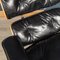 Black Leather Lounge Chair from Mobilier International, 1980s 7