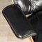 Black Leather Lounge Chair from Mobilier International, 1980s 13