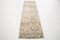 Vintage Floral Runner Rug in Beige and Brown, Image 2