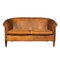 Dutch 2-Seater Sheepskin Leather Sofa 1