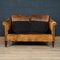 20th Century Dutch Two Seater Sheepskin Leather Sofa 5