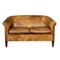 20th Century Dutch Two Seater Sheepskin Leather Sofa 1
