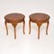 Antique Walnut Side Tables, Set of 2, Image 2