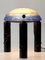 Lámpara de mesa o de pie monumental ajustable de latón macizo y vidrio, años 80, Imagen 18