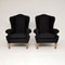 Antique Wing Back Armchairs by Hille, Set of 2 2