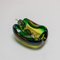 Small Vintage Italian Ashtray in Curly Green and Yellow Murano Glass, 1960s 5