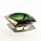 Vintage Italian Ashtray in Uranium Murano Glass with Yellow and Green Hues 2