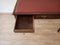 Vintage Empire Style Desk in Walnut with Brass Feet and Leather Top 15