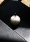 Sculpture Pomme Apl en Albâtre et Laiton par Edouard Sankowski pour Krzywda avec Laiton Naturel Poli et Albâtre Pur Translucide 2