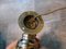 Art Deco Wandlampe oder Deckenlampe aus vernickeltem Messing, signiert DRGM 5
