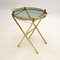 Vintage French Folding Side Table in Brass 3