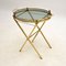 Vintage French Folding Side Table in Brass, Image 3