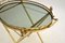 Vintage French Folding Side Table in Brass, Image 6
