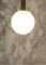 Ml-180 Skulpturale Lampe aus Poliertem Naturmessing mit Länglichen und Kugelförmigen Durchscheinenden Alabaster Leuchten von Edouard Sankowski für Krzywda 10
