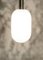 Lampada scultorea ML-180 in ottone naturale lucidato con diffusori oblunghi e sferici in alabastro di Edouard Sankowski per Krzywda, Immagine 9
