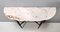 Vintage Beech Console Table with Demilune Portuguese Pink Marble Top, Italy 9