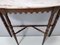 Vintage Beech Console Table with Demilune Portuguese Pink Marble Top, Italy 13