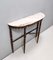 Vintage Beech Console Table with Demilune Portuguese Pink Marble Top, Italy 6