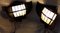 Lámparas de pared brutalistas en forma de murciélago de acero, años 80. Juego de 2, Imagen 6