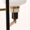 Lámpara de araña italiana de vidrio y latón con tres brazos, años 50, Imagen 5