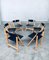 Italian Modern Plywood Folding Chairs, 1970s, Set of 6, Image 5