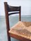 Mid-Century Belgium Wengé & Paper Cord Dining Chairs, 1960s, Set of 6 5