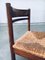 Mid-Century Belgium Wengé & Paper Cord Dining Chairs, 1960s, Set of 6, Image 5