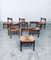 Mid-Century Belgium Wengé & Paper Cord Dining Chairs, 1960s, Set of 6, Image 15