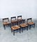 Mid-Century Belgium Wengé & Paper Cord Dining Chairs, 1960s, Set of 6 18