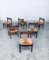 Mid-Century Belgium Wengé & Paper Cord Dining Chairs, 1960s, Set of 6, Image 14