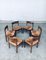 Mid-Century Belgium Wengé & Paper Cord Dining Chairs, 1960s, Set of 6 12