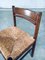 Mid-Century Belgium Wengé & Paper Cord Dining Chairs, 1960s, Set of 6 2