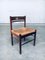 Mid-Century Belgium Wengé & Paper Cord Dining Chairs, 1960s, Set of 6, Image 11