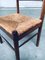 Mid-Century Belgium Wengé & Paper Cord Dining Chairs, 1960s, Set of 6 3