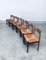 Mid-Century Belgium Wengé & Paper Cord Dining Chairs, 1960s, Set of 6 17