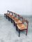 Mid-Century Belgium Wengé & Paper Cord Dining Chairs, 1960s, Set of 6, Image 17