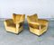 Art Deco Chairst Armlehnstuhl mit goldenem Samtbezug, 1930er, 2er Set 14