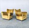 Art Deco Belgium Gold Velvet Arm Chairst, 1930s, Set of 2 19