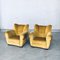 Art Deco Belgium Gold Velvet Arm Chairst, 1930s, Set of 2 17