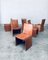 Postmodern Italian Leather Dining Chair Set, 1970s, Set of 6 23