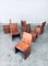 Postmodern Italian Leather Dining Chair Set, 1970s, Set of 6 22
