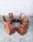 Postmodern Italian Leather Dining Chair Set, 1970s, Set of 6 19