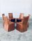 Postmodern Italian Leather Dining Chair Set, 1970s, Set of 6 25