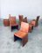 Postmodern Italian Leather Dining Chair Set, 1970s, Set of 6 34
