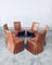 Postmodern Italian Leather Dining Chair Set, 1970s, Set of 6 26