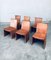 Postmodern Italian Leather Dining Chair Set, 1970s, Set of 6 32