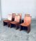 Postmodern Italian Leather Dining Chair Set, 1970s, Set of 6 31